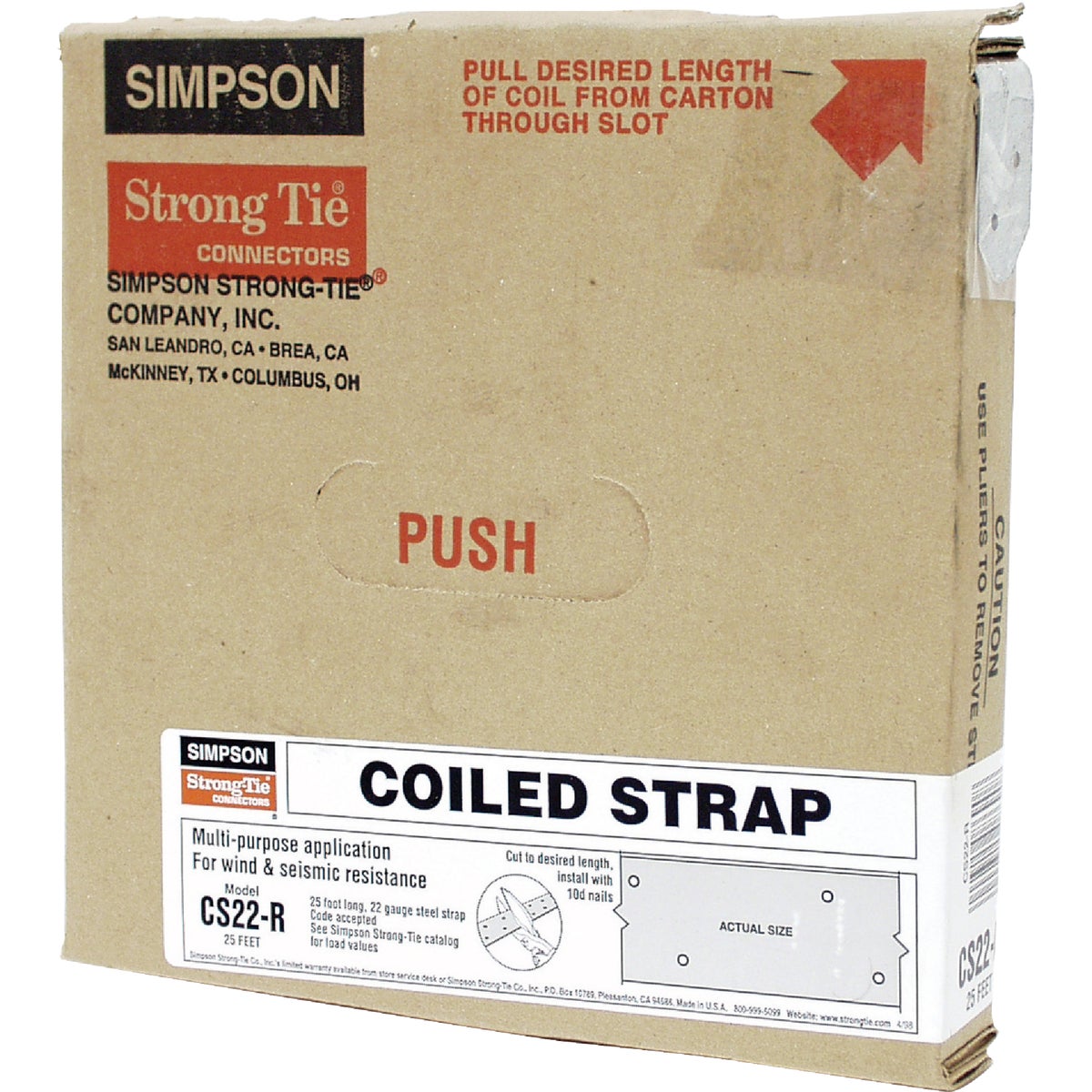 25' 22GA COILED STRAP - CS22-R by Simpson Strong Tie