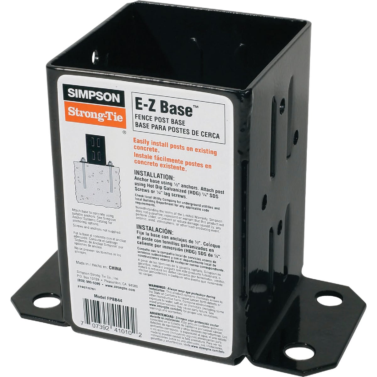 4X4 RETRO-FIT E-Z BASE - FPBB44 by Simpson Strong Tie