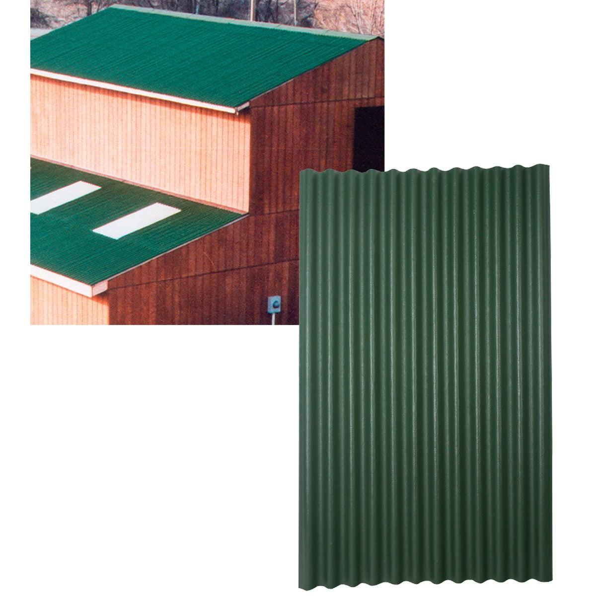 48X79 GREEN ONDURA ROOFING