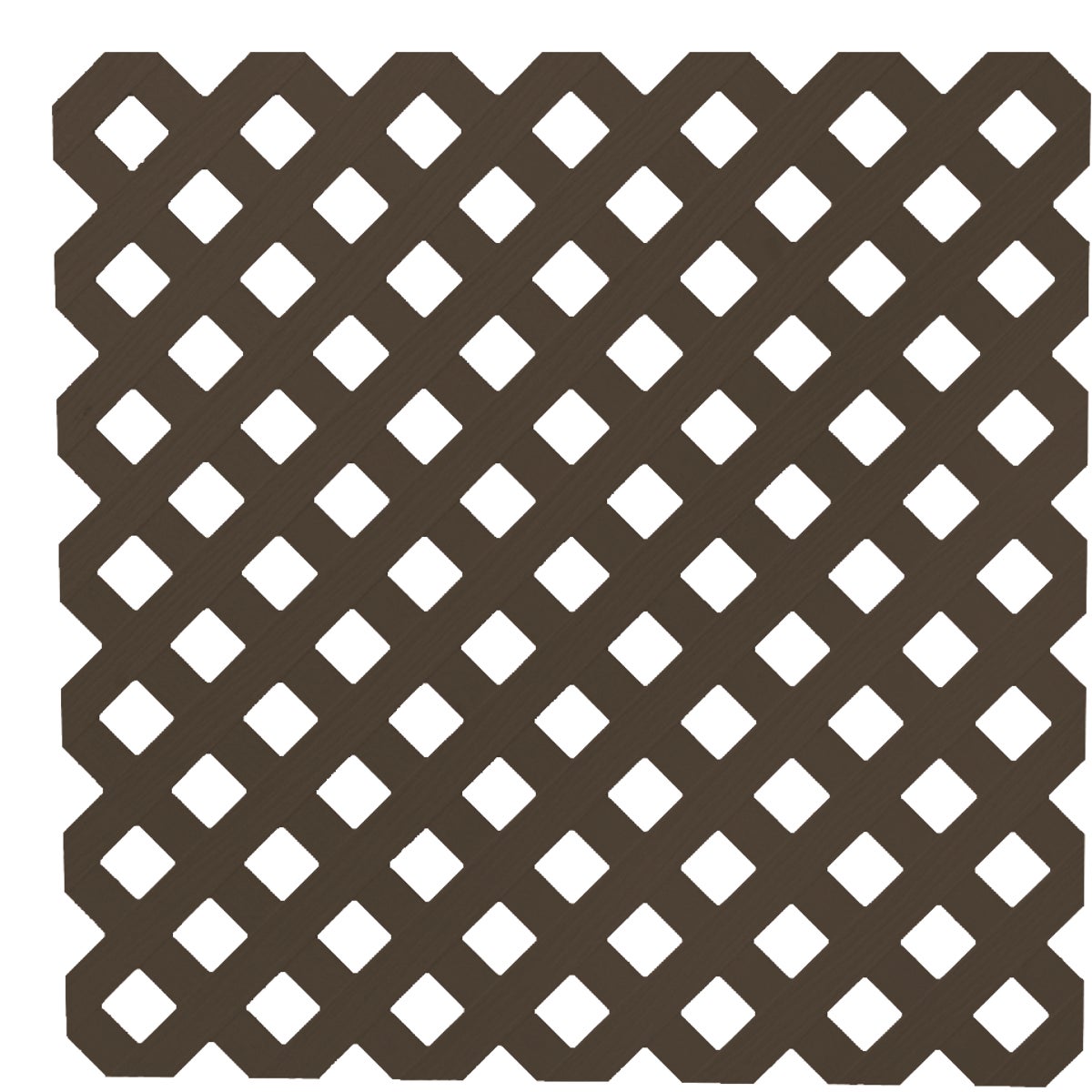 4X8 DARK BROWN PLASTIC PRIVACY LATTICE