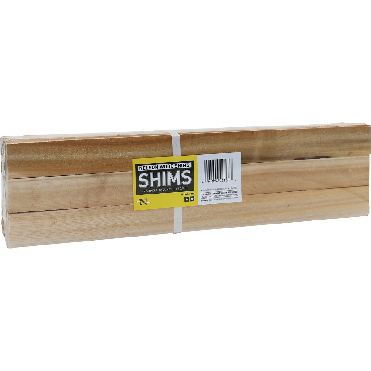 16" BEDDAR WOOD SHIMS - CS16STR/42/10/24 by Nelson Wood Shims