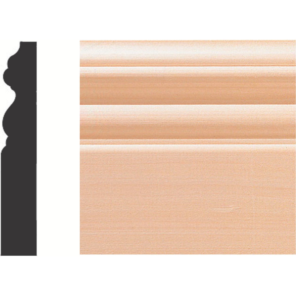5/8X4"X8' HDWD BASE - 667 by House Of Fara Inc