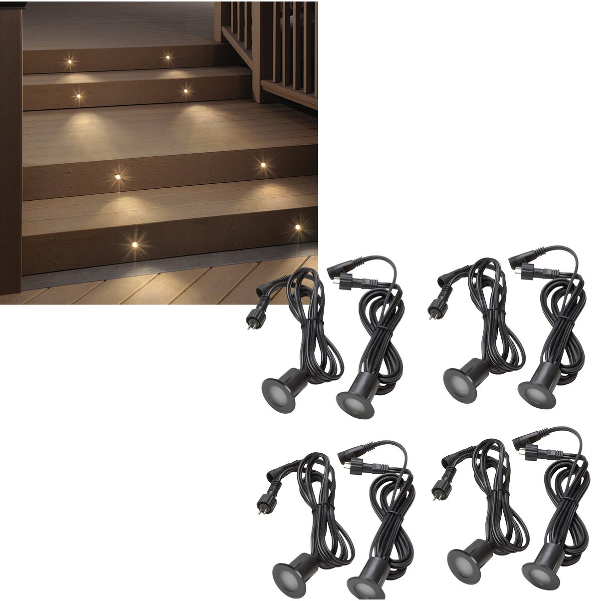 LED RECESD 8 LIGHT KIT - 117659 by Ufpi   Deckorators