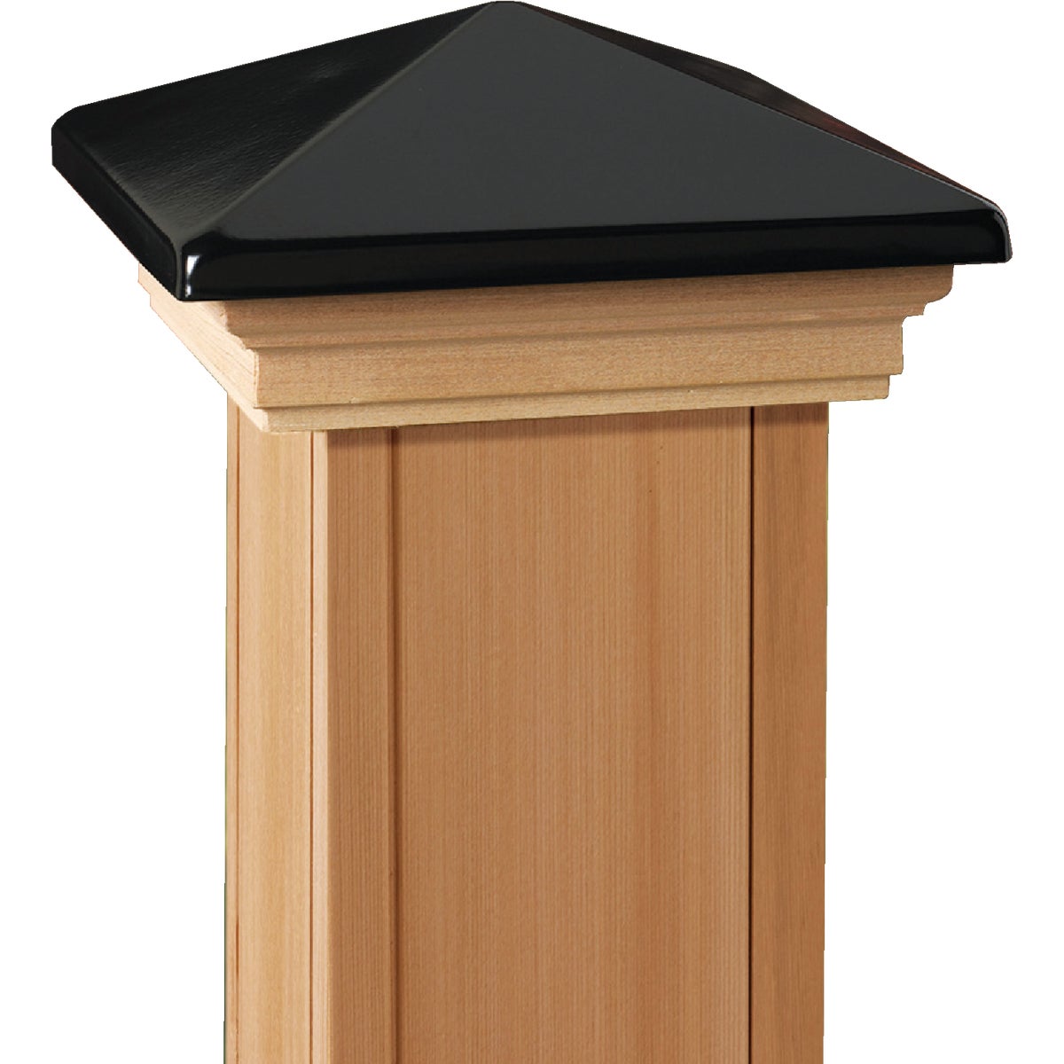 6X6 BLK/CDR VCT POST CAP - 72397 by Ufpi   Deckorators