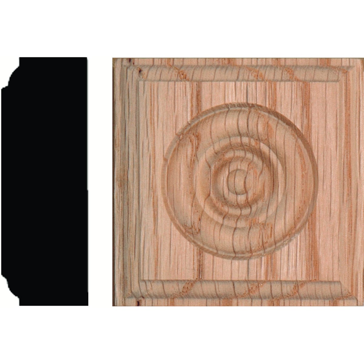 7/8X2-1/2 OAK ROSETTE - R95 by House Of Fara Inc