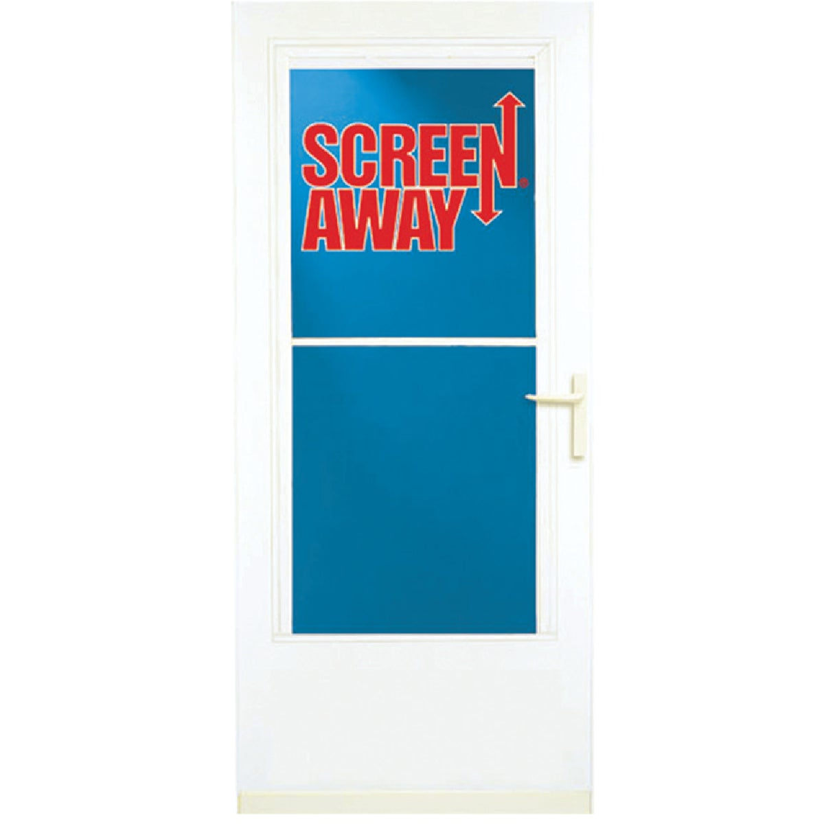 36" White Screenaway Door