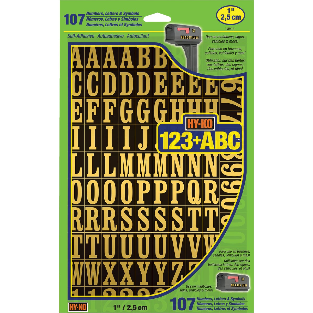 1" NUMBERS &amp; LETTERS - MM2 by Hy Ko Prods Co
