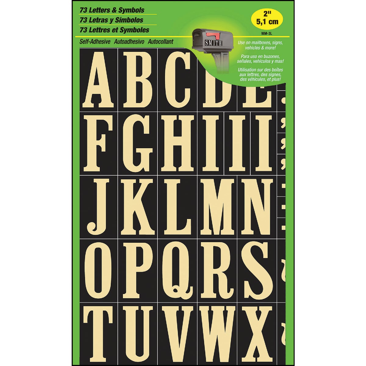 2" LETTERS - MM3L by Hy Ko Prods Co