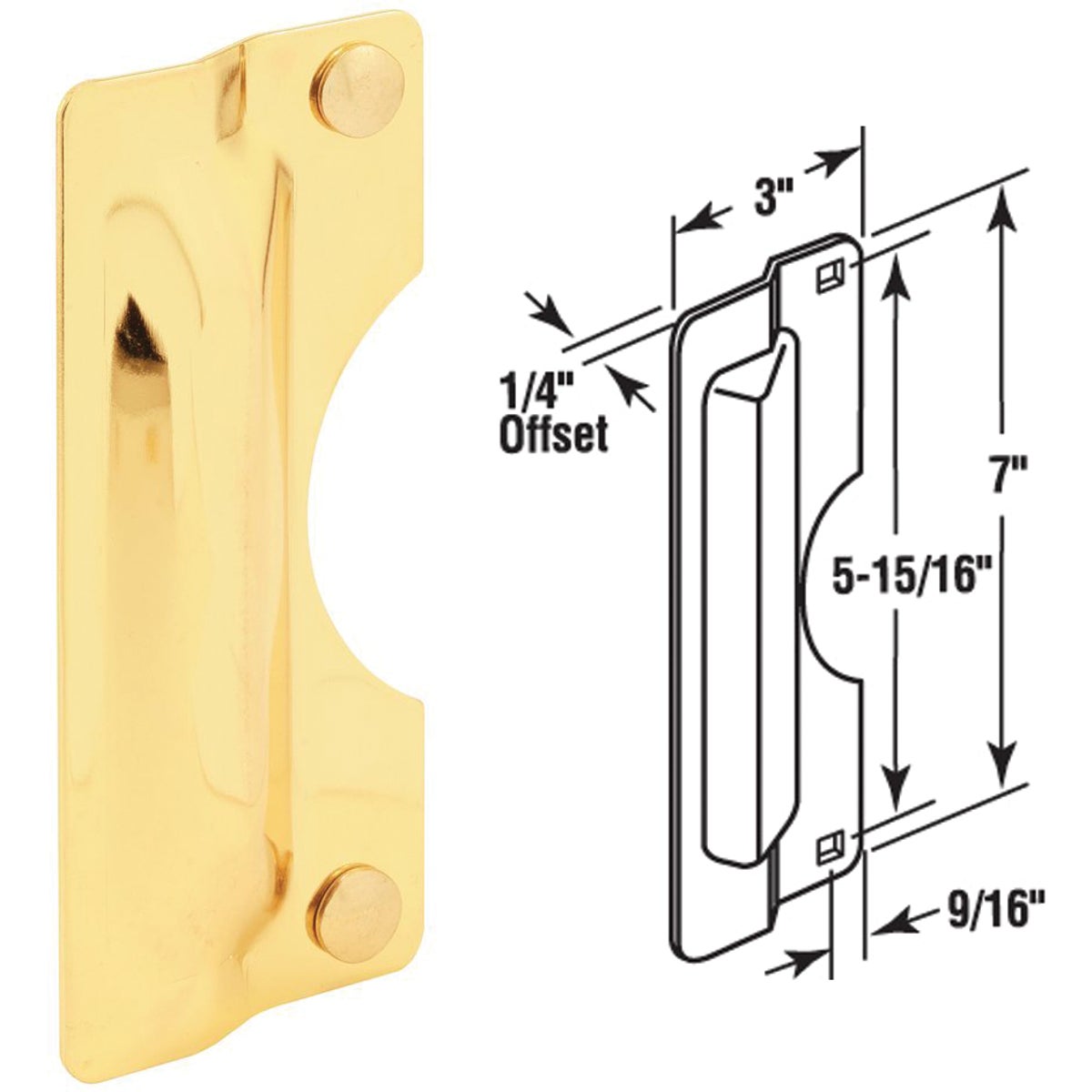 7" PB LATCH GUARD - U 9502 by Prime Line Products