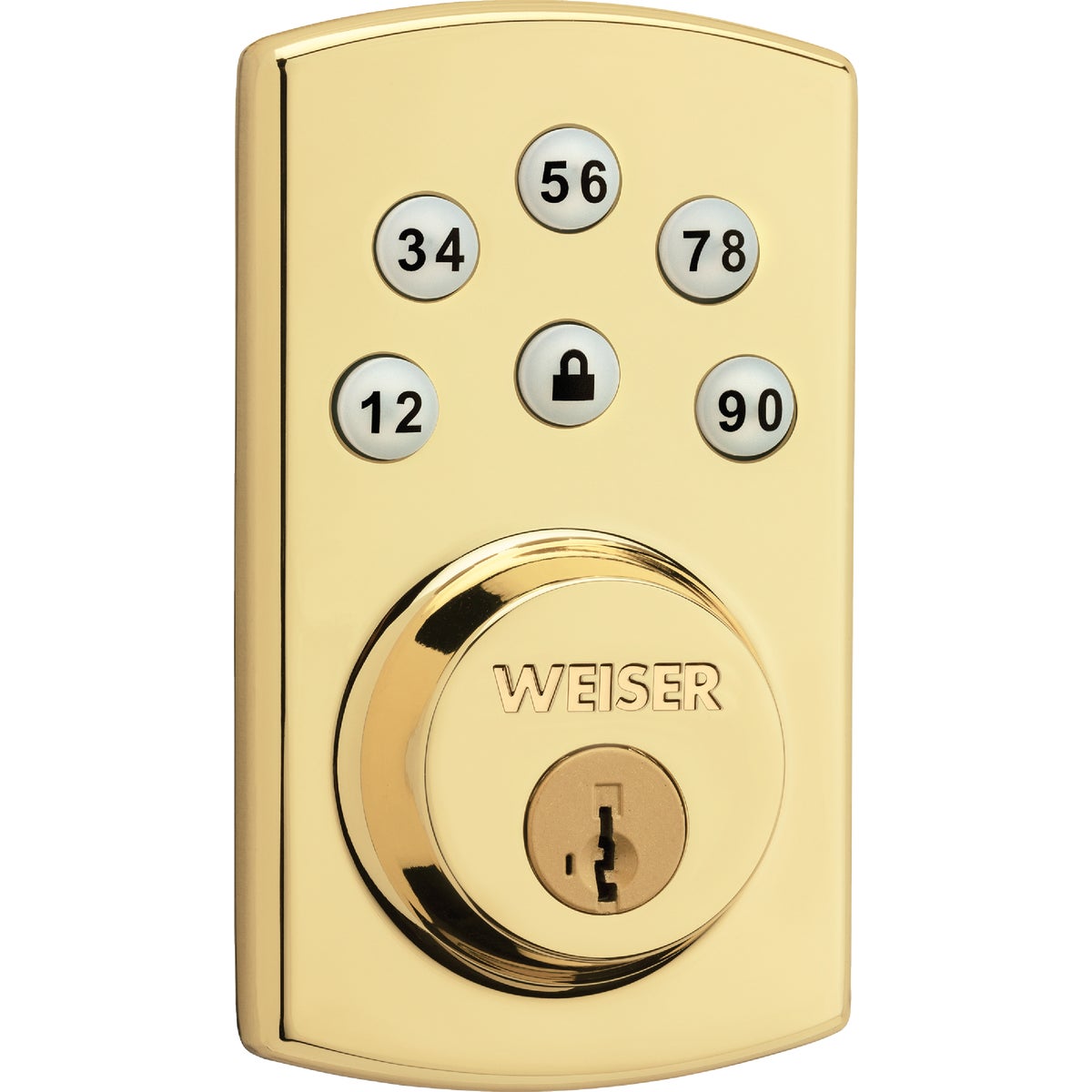 PB PWRBOLT ELEC DEADBOLT - GED1460X 3BR SMT MS RLR2 by Weiser Lock
