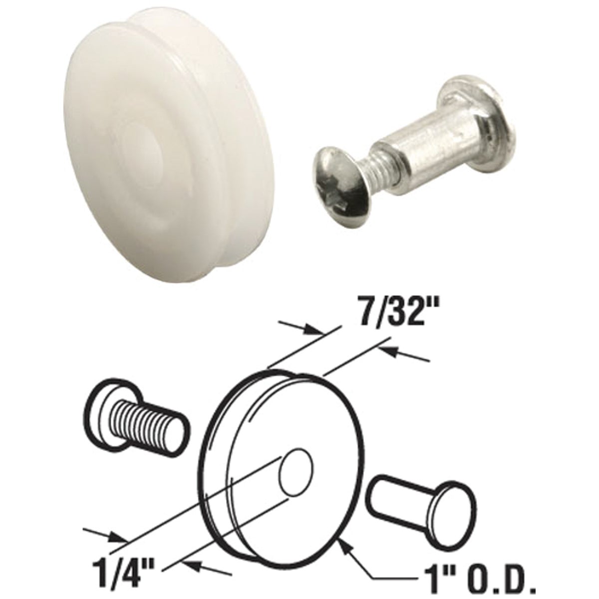 SCREEN DOOR ROLLER - 11116 by Prime Line Products