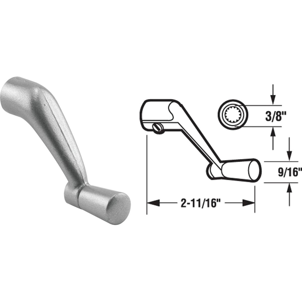 SPLINE CRANK HANDLE - 17240-2 by Prime Line Products