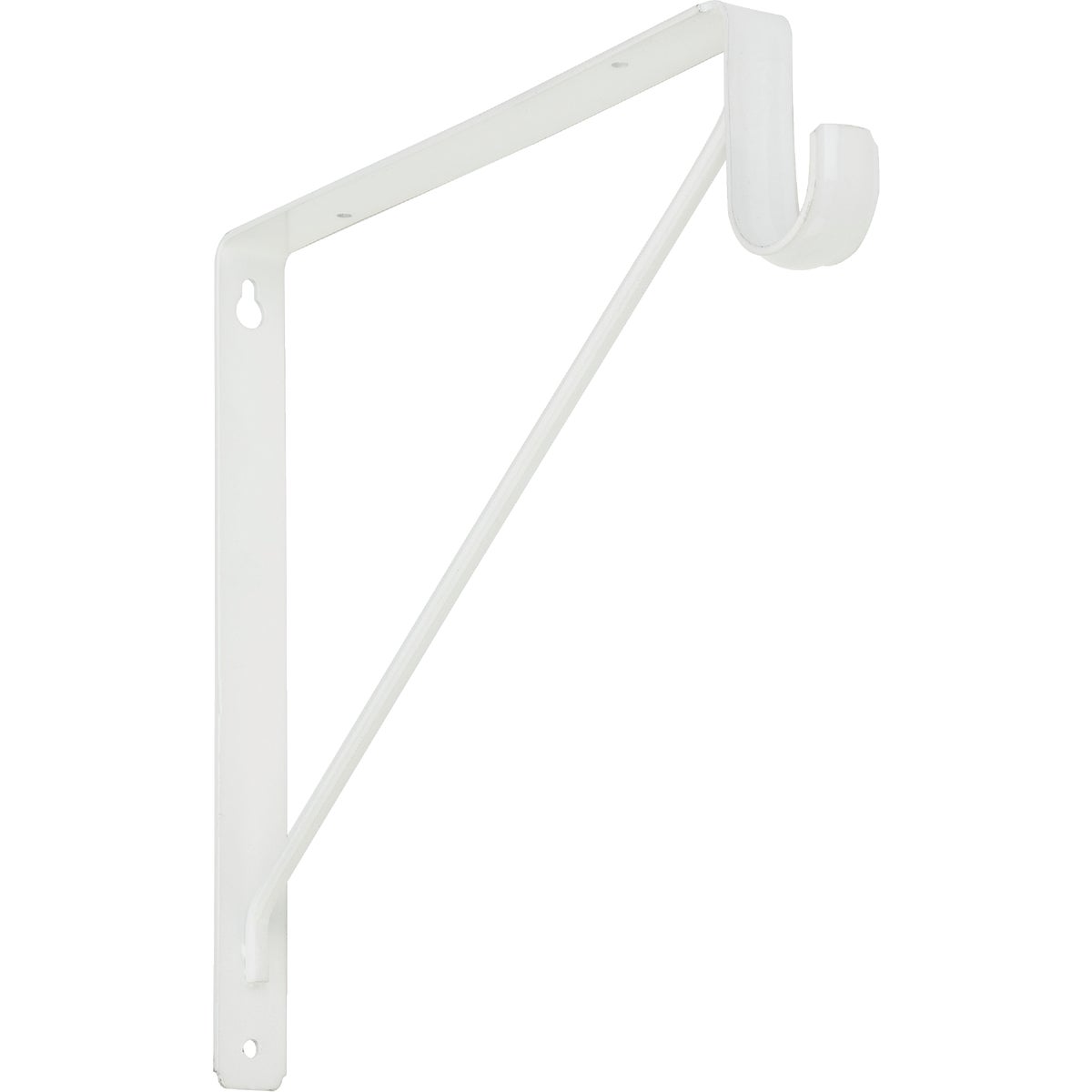 WHT SHELF &amp; ROD BRACKET - N820225 by National Mfg Co