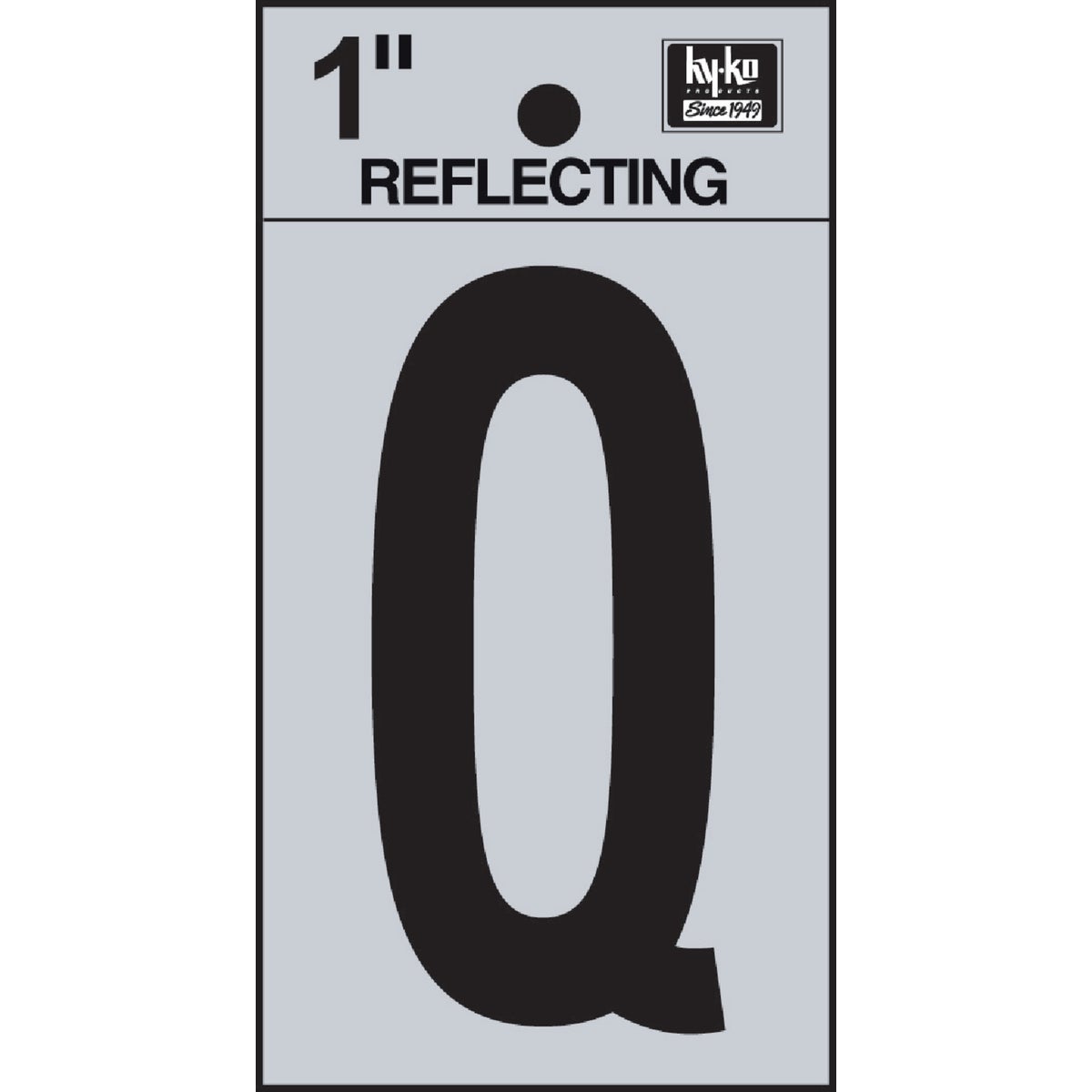 1" REFLECT LETTER Q - RV15-Q by Hy Ko Prods Co