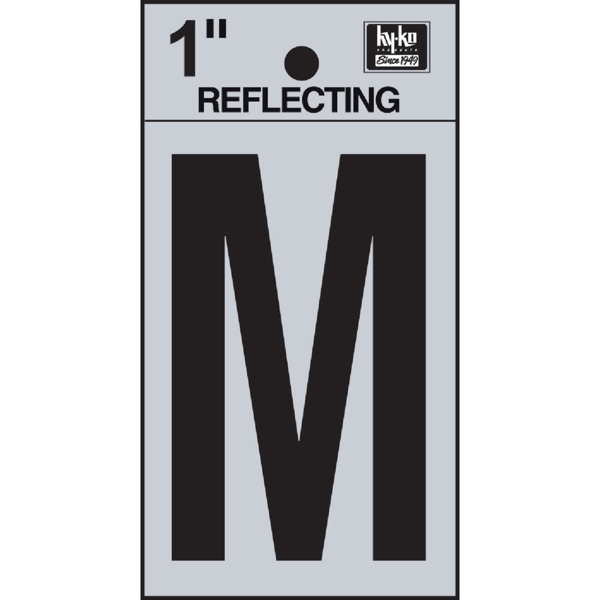 1" Reflect Letter M