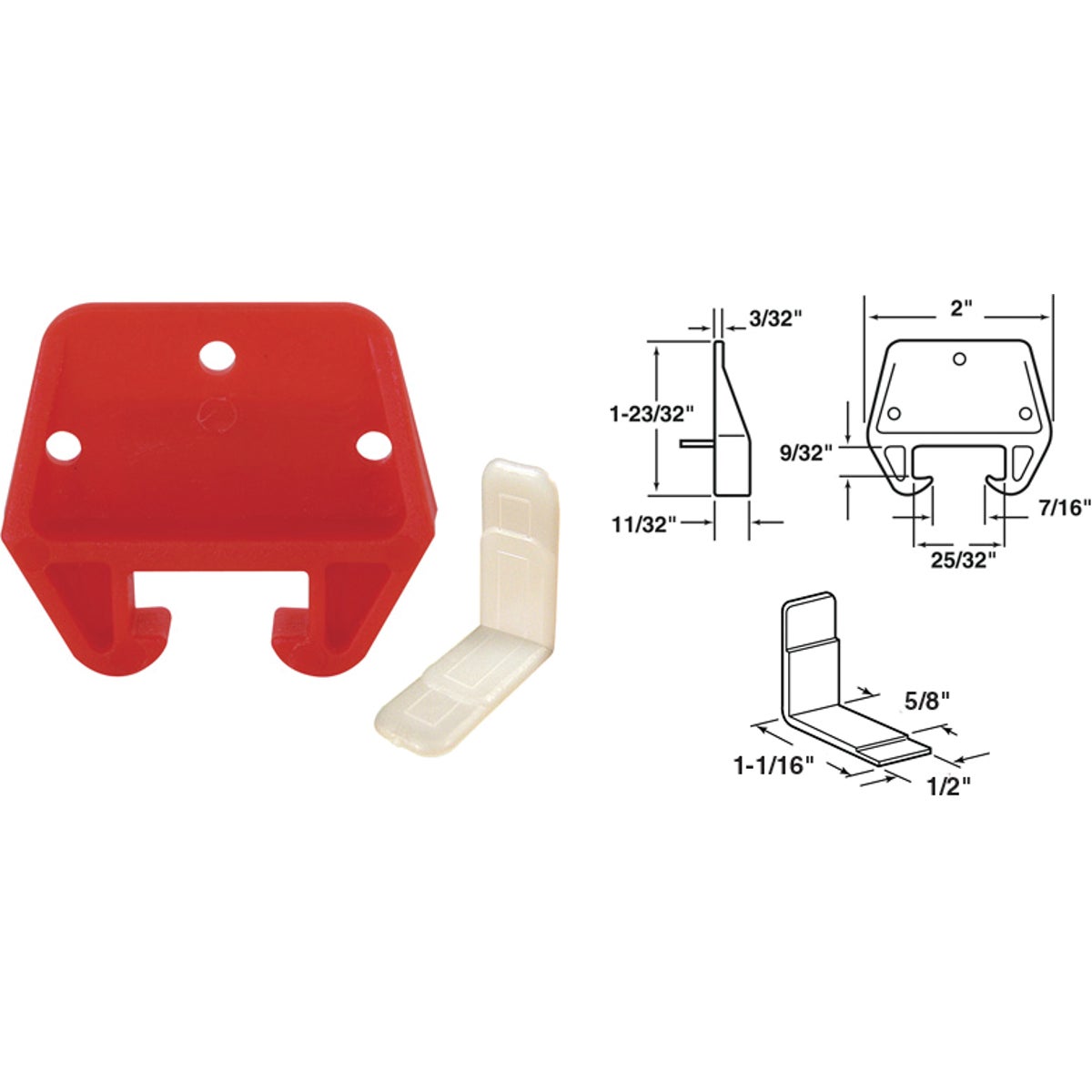 13/16" NYLON TRACK GUIDE - 22486 by Prime Line Products