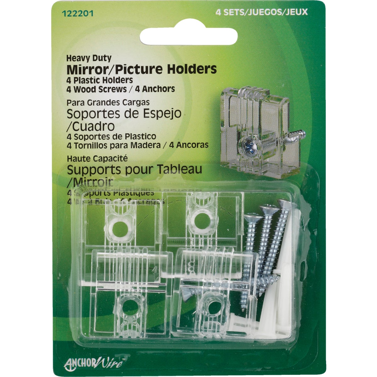 H/DUTY MIRROR HOLDER - 122201 by Hillman Fastener