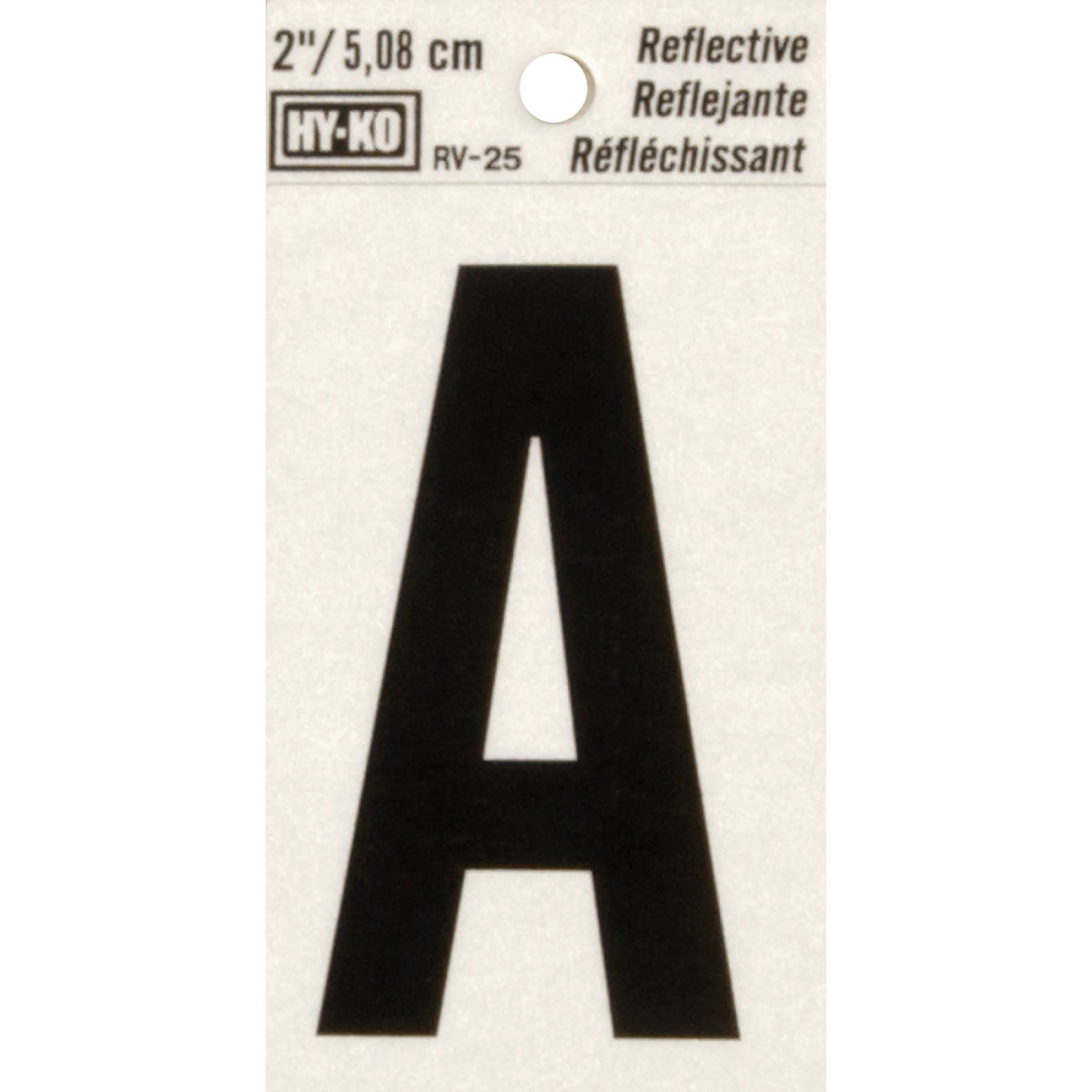 2" REFLECT LETTER A - RV-25/A by Hy Ko Prods Co