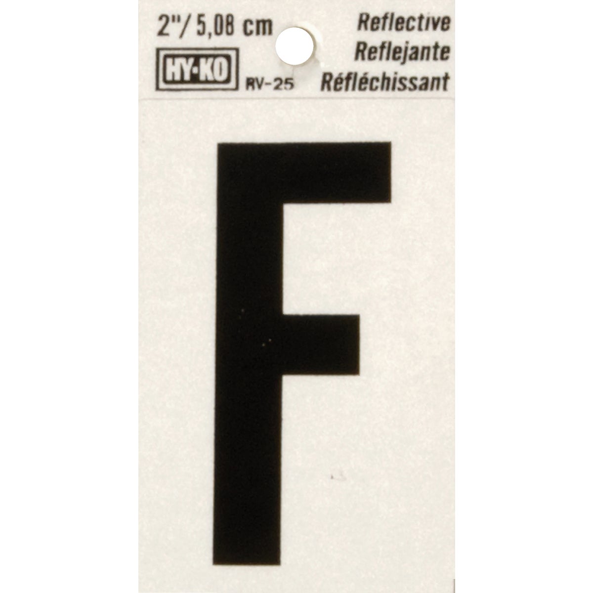 2" REFLECT LETTER F - RV-25/F by Hy Ko Prods Co