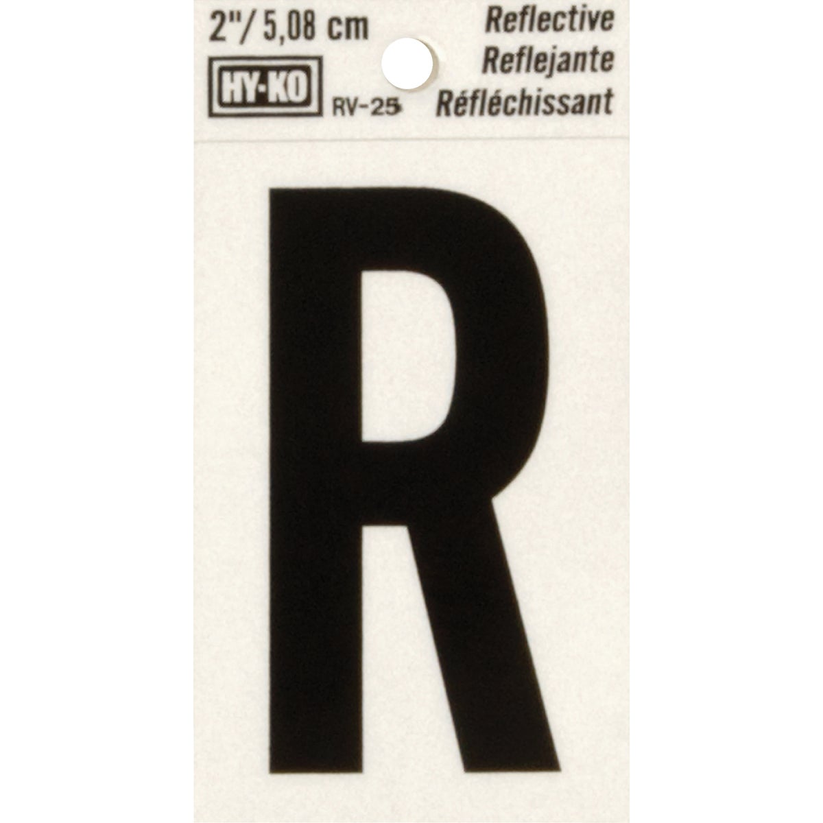 2" REFLECT LETTER R - RV-25/R by Hy Ko Prods Co