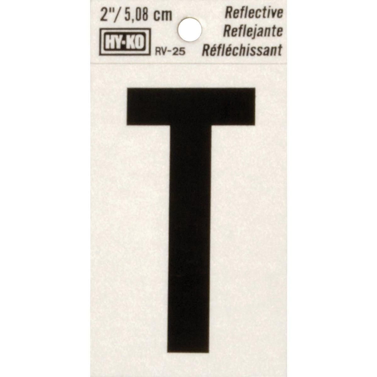 2" REFLECT LETTER T - RV-25/T by Hy Ko Prods Co