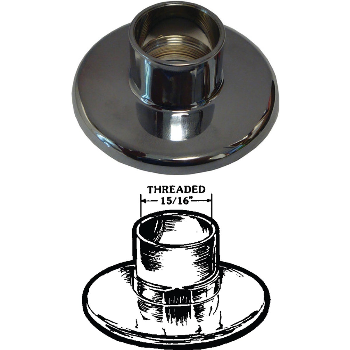 PLASTIC FLANGE - P-597C by U S Hardware