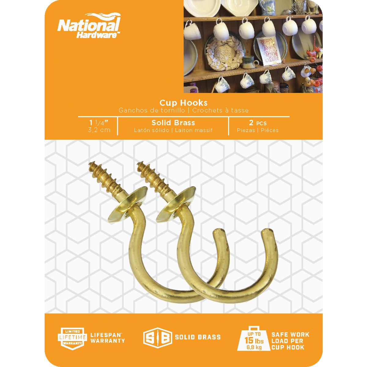 1-1/4" SB CUP HOOK - N119701 by National Mfg Co