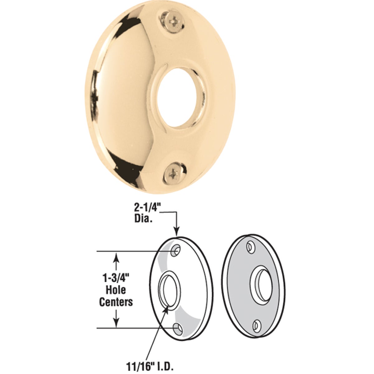 ROSSETTE BRASS PLATE - E 2282 by Prime Line Products
