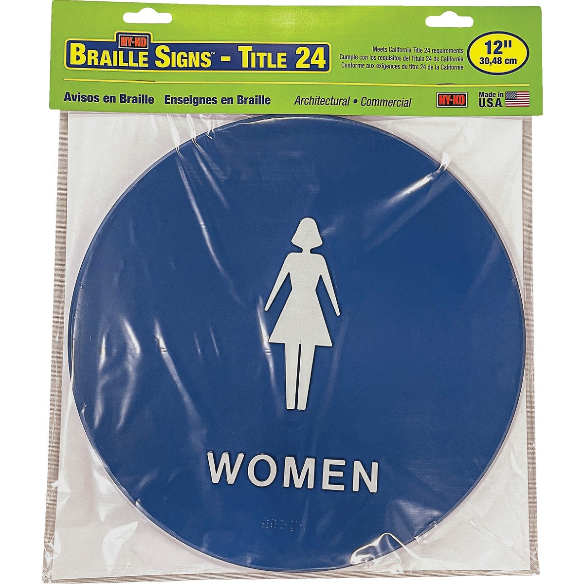 WOMEN BLUE ROUND SIGN - T-24W by Hy Ko Prods Co