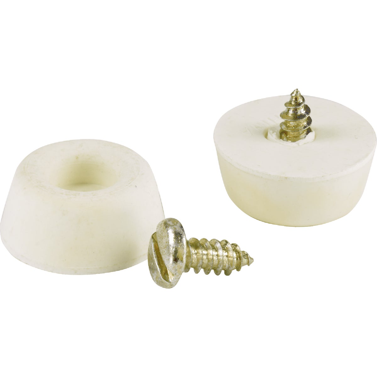 7/8" OFF WH SCREW BUMPER - 227277 by Shepherd Hardware