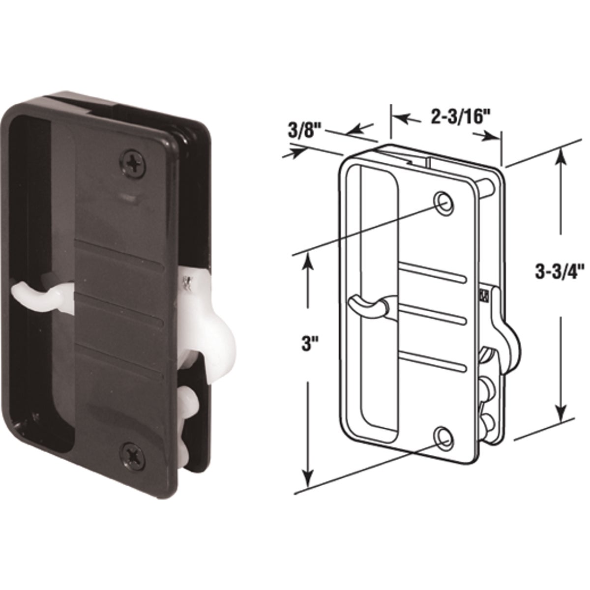 SCREEN DOOR SAFTY HANDLE - 12324 by Prime Line Products