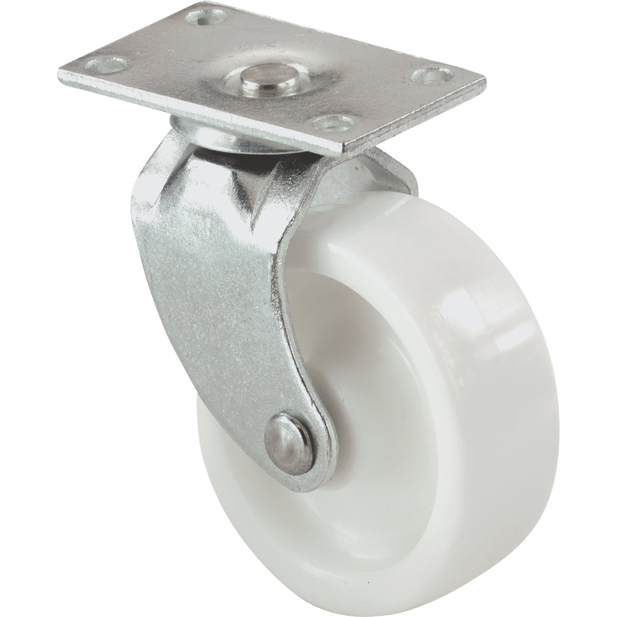 2" WHITE PLATE CASTER - 227862 by Shepherd Hardware