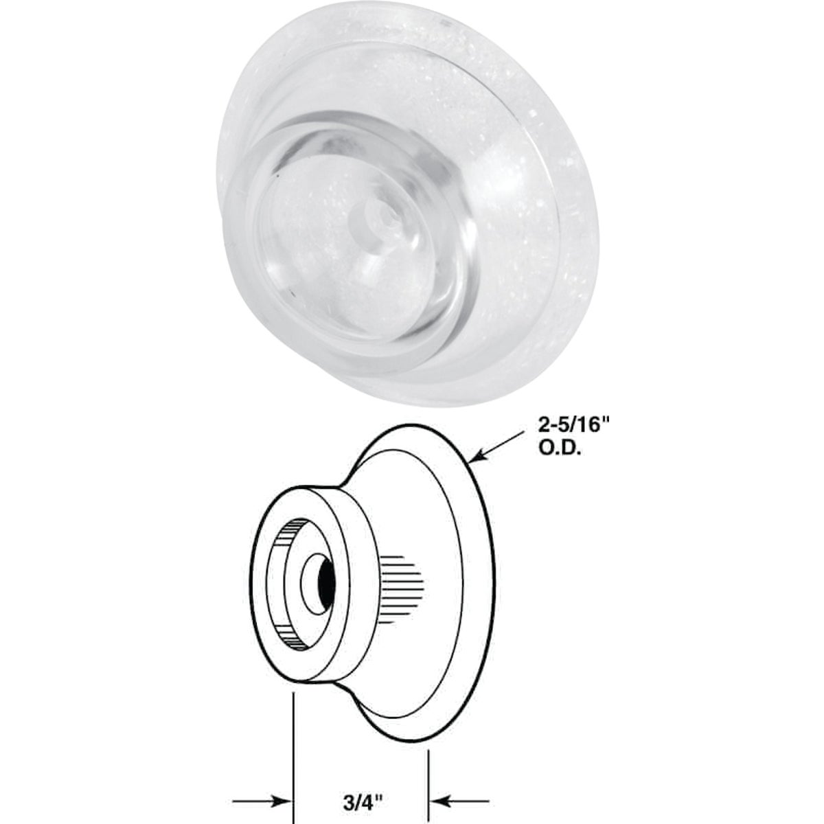 CLEAR WALL BUMPER - 243349 by Prime Line Products
