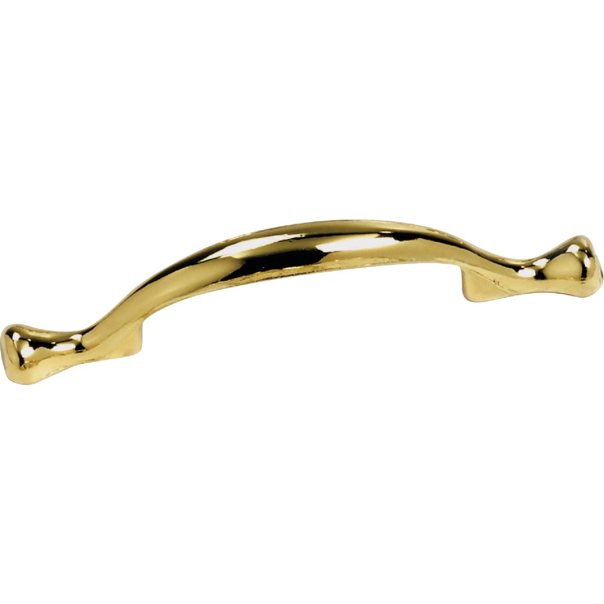 3" POLISHED BRASS PULL - 54337 by Laurey Co