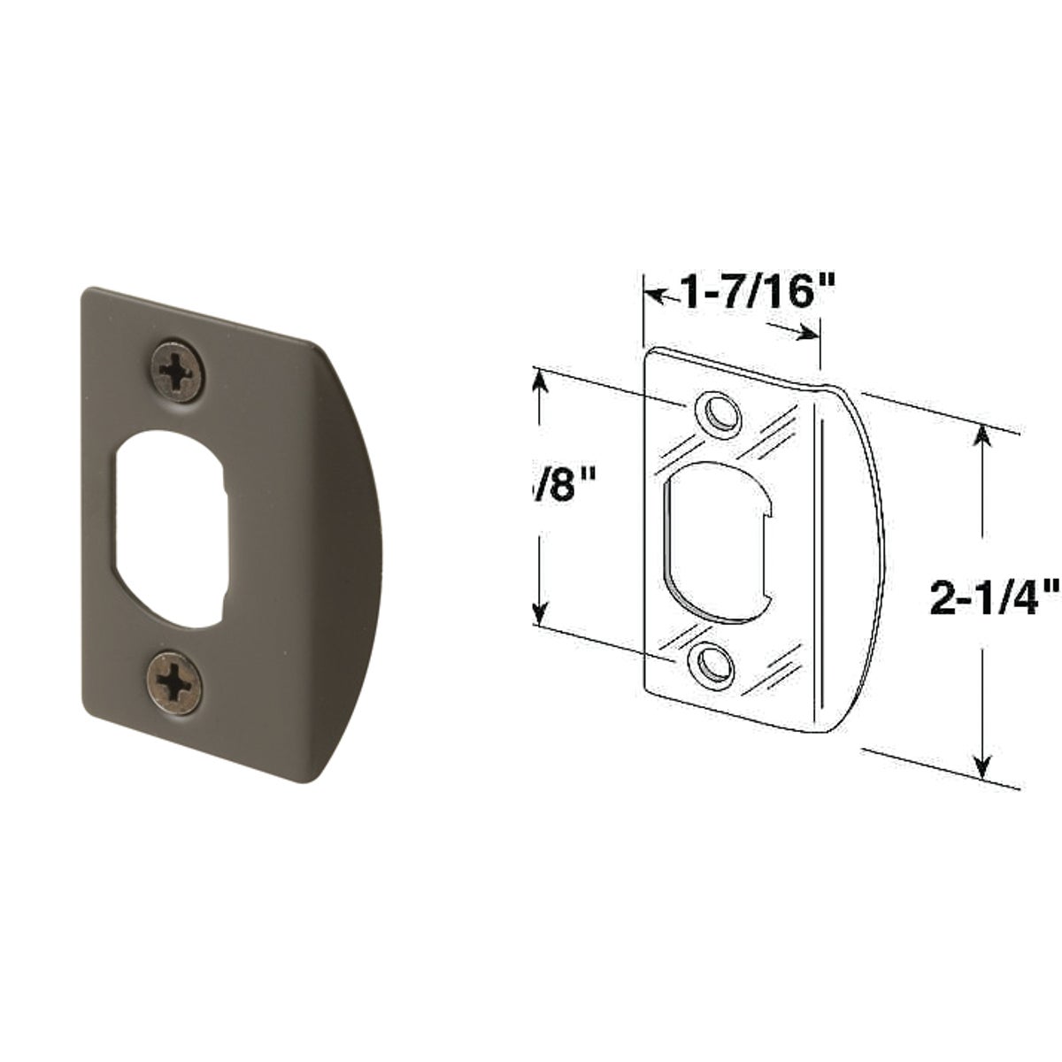 BRONZE STRIKE PLATE - E-2516 by Prime Line Products