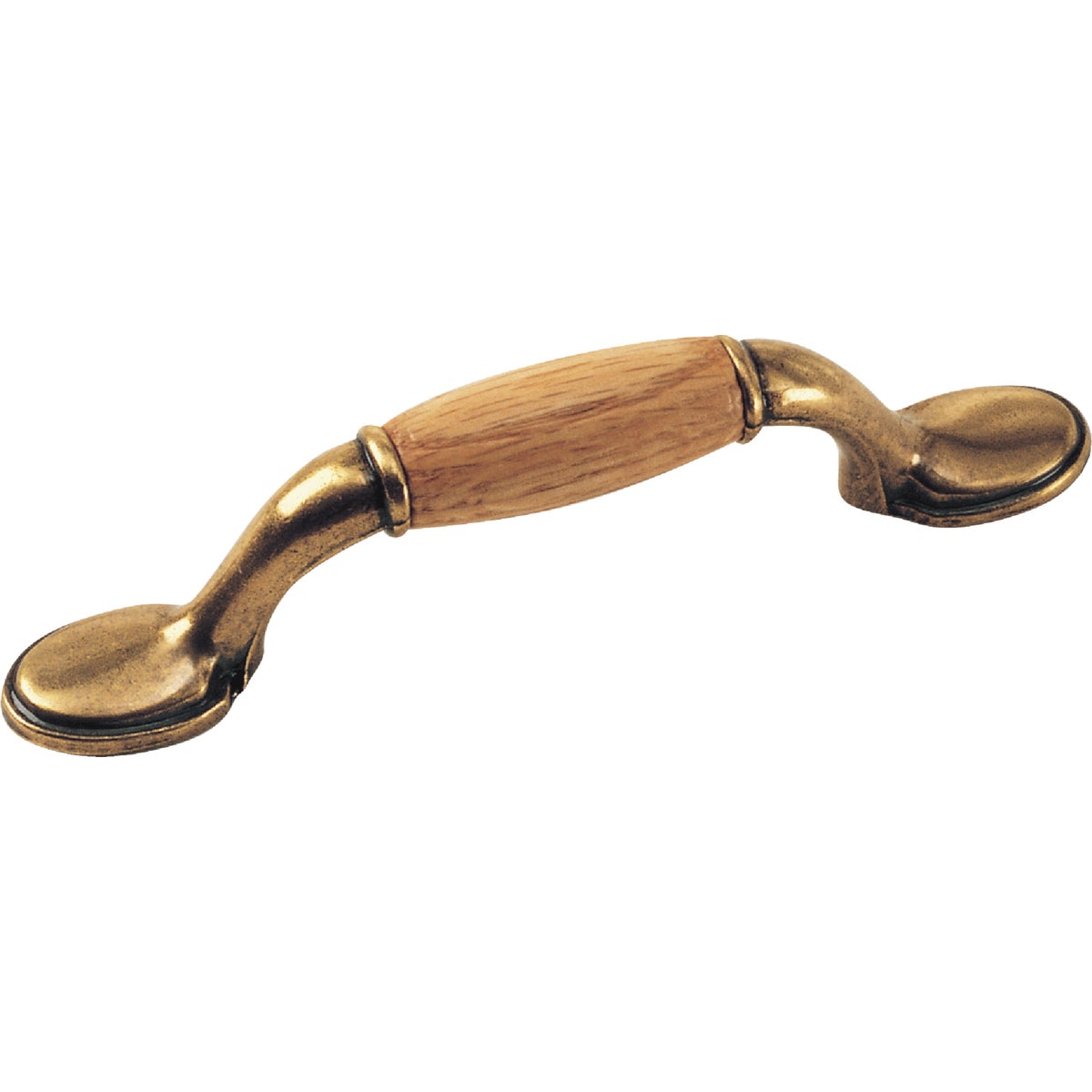 3" OAK &amp;LT BRASS PULL - 15536 by Laurey Co
