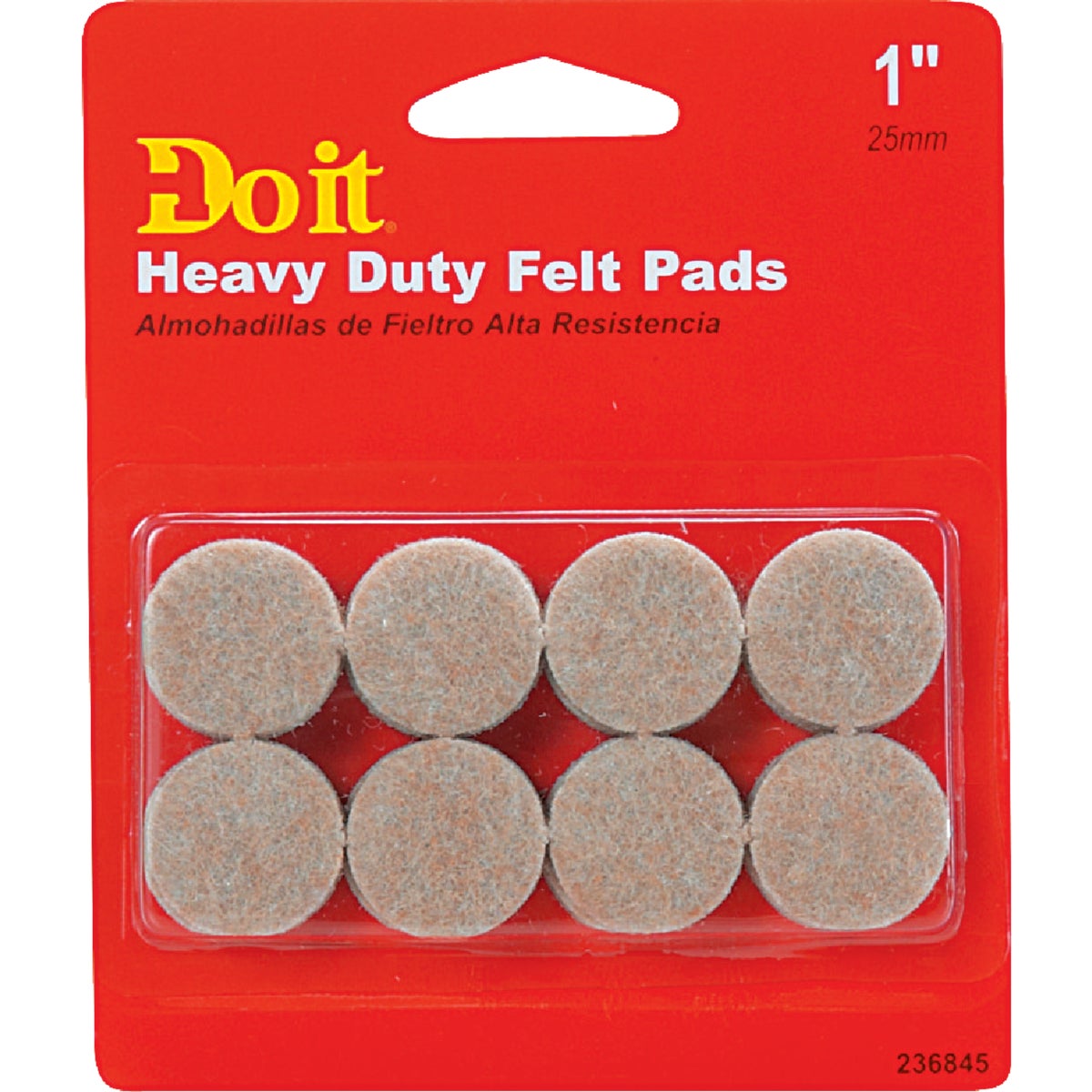 16PC 1" FELT GRD PAD - 236845 by Shepherd Hardware