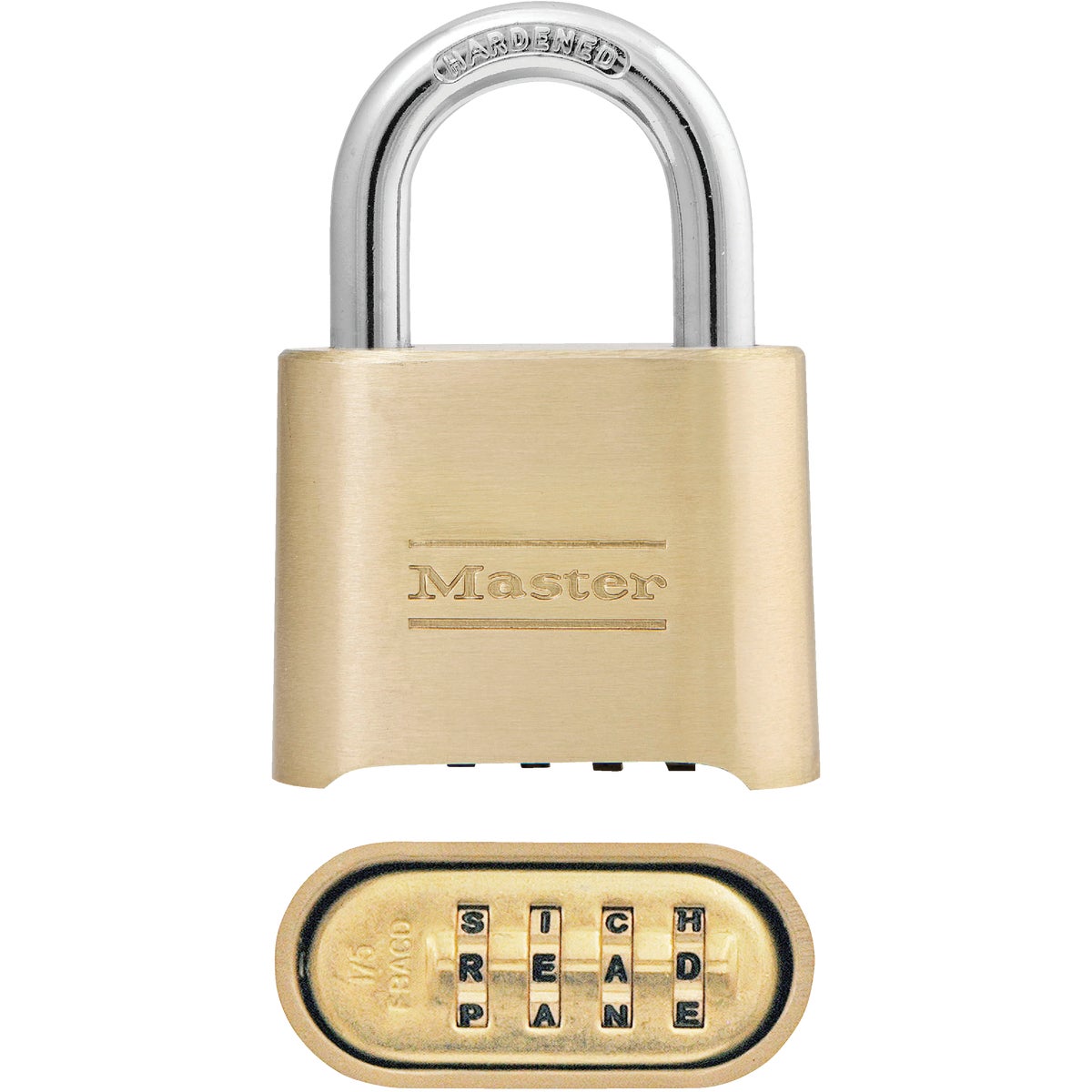 2" BRASS WORD PADLOCK - PL-106-SS by Wordlock