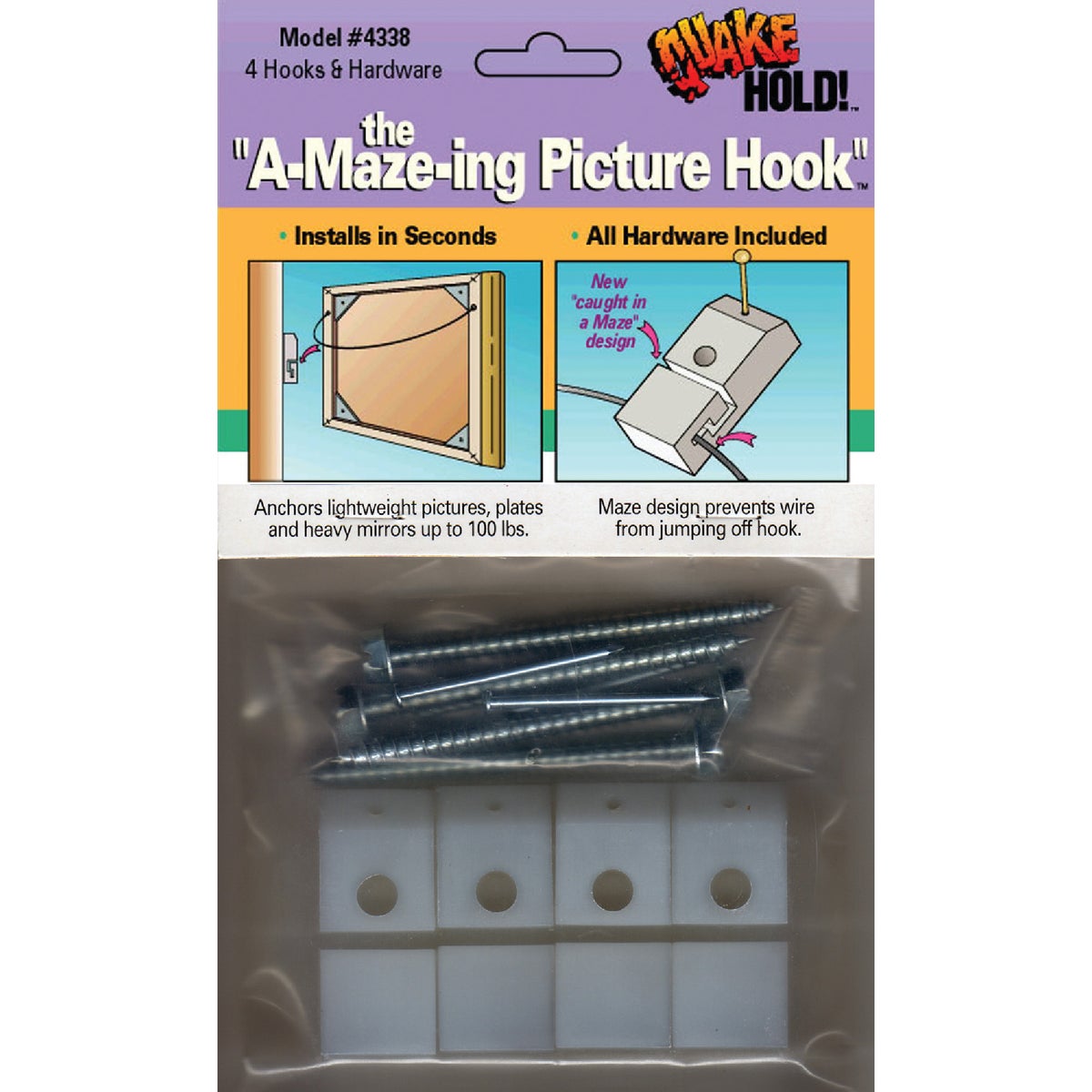 ANTI FALL PICTURE HOOKS - 4338 by Ready America Inc