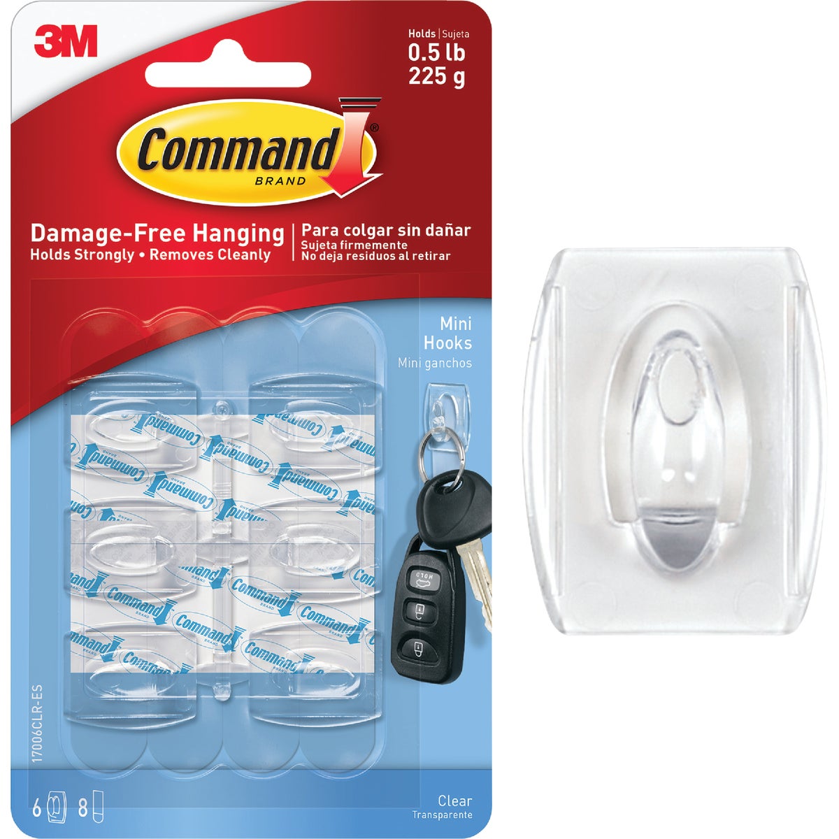 CLEAR MINI HOOKS - 17006CLR by 3m Co