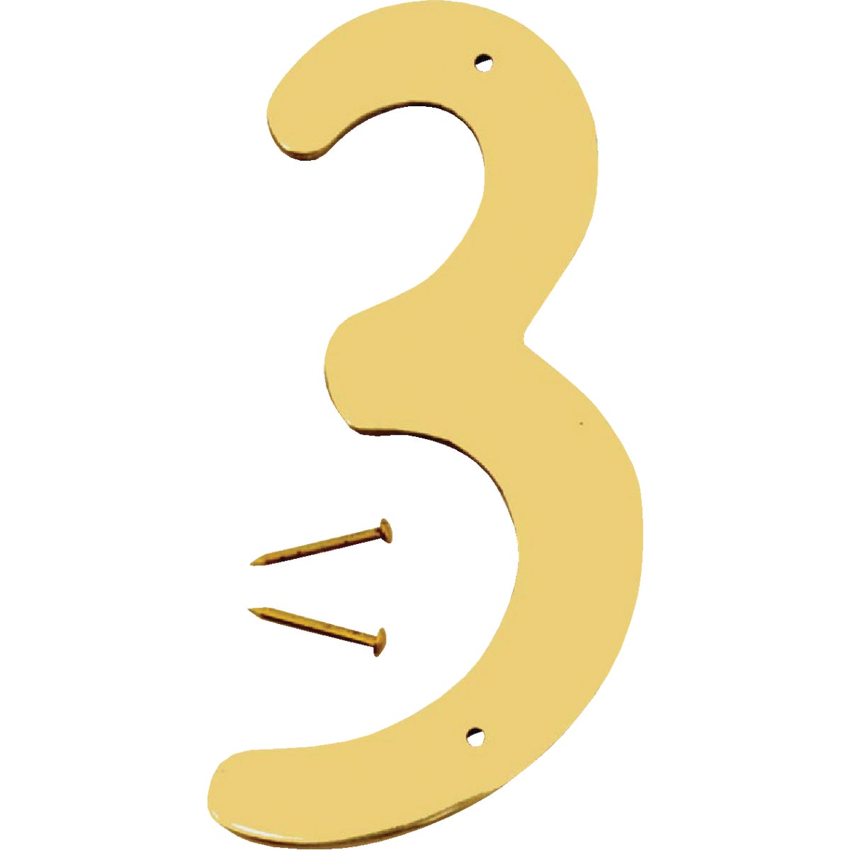 4" SOLID BRASS NUMBER 3 - BR-40/3 by Hy Ko Prods Co