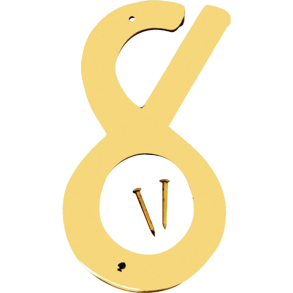 4" SOLID BRASS NUMBER 8 - BR-40/8 by Hy Ko Prods Co