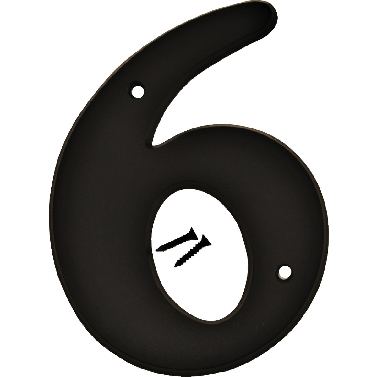 6" BLK PLST NUMBER 6 - 30206 by Hy Ko Prods Co