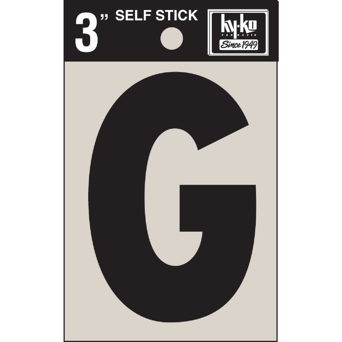 3" BLK VINYL LETTER G - 30417 by Hy Ko Prods Co