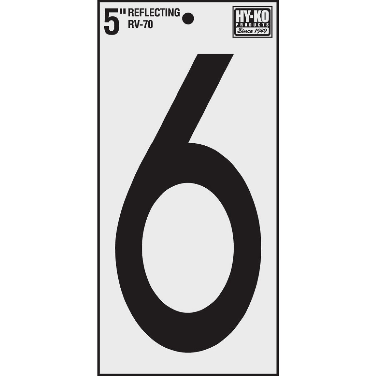 5" REFLECT NUMBER 6 - RV-70/6 by Hy Ko Prods Co