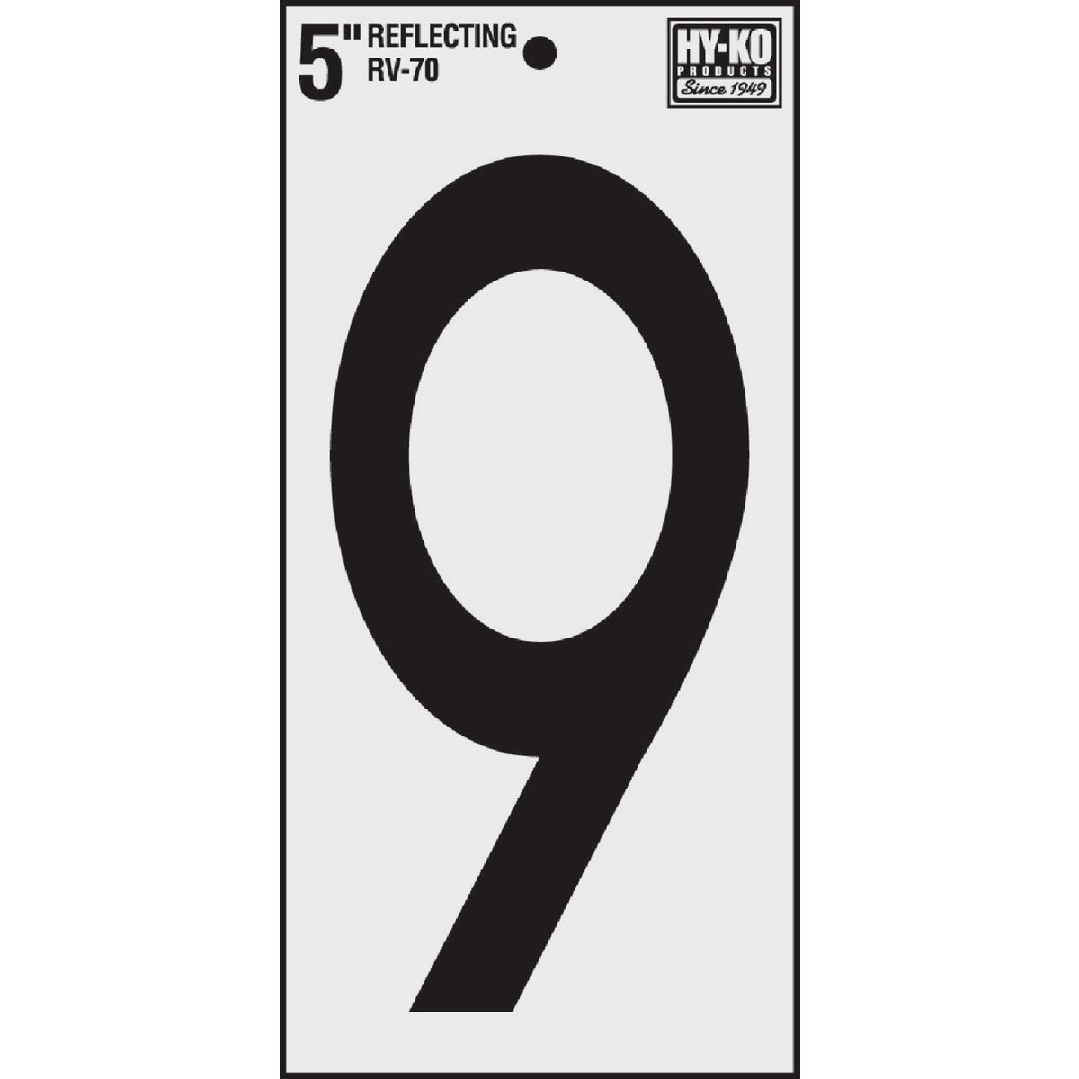 5" REFLECT NUMBER 9 - RV-70/9 by Hy Ko Prods Co