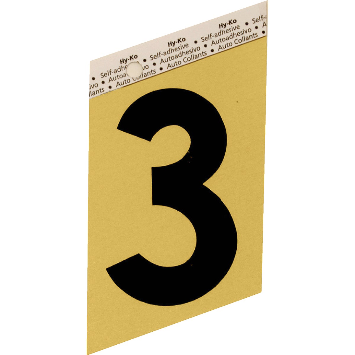 3-1/2"GOLD ALUM NUMBER 3 - GG-25/3 by Hy Ko Prods Co
