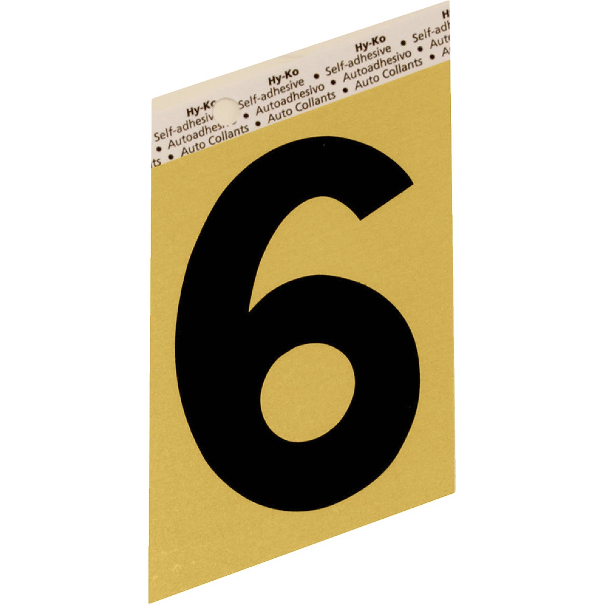 3-1/2"GOLD ALUM NUMBER 6 - GG-25/6 by Hy Ko Prods Co