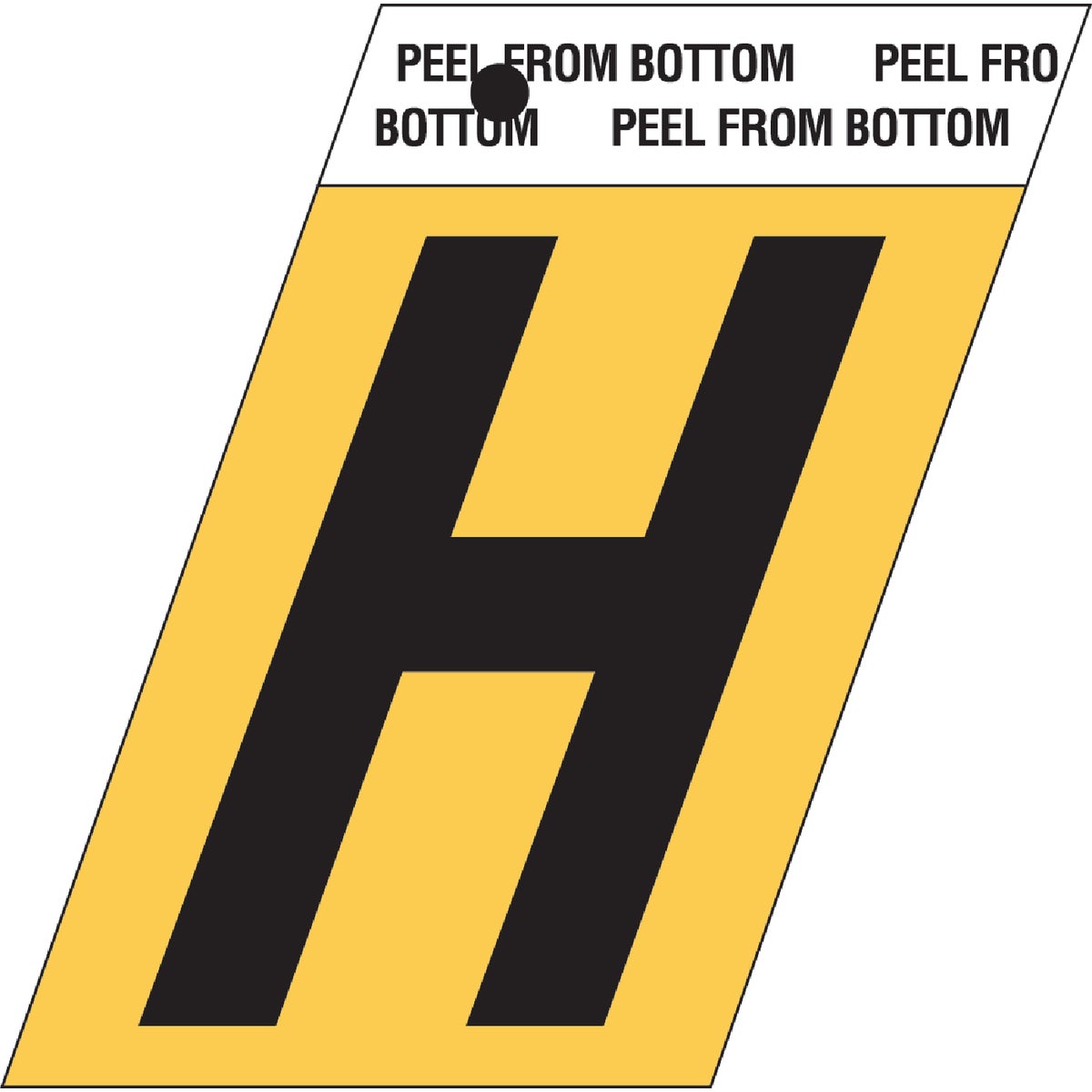 1-1/2"GOLD ALUM LETTER H - GR-10/H by Hy Ko Prods Co