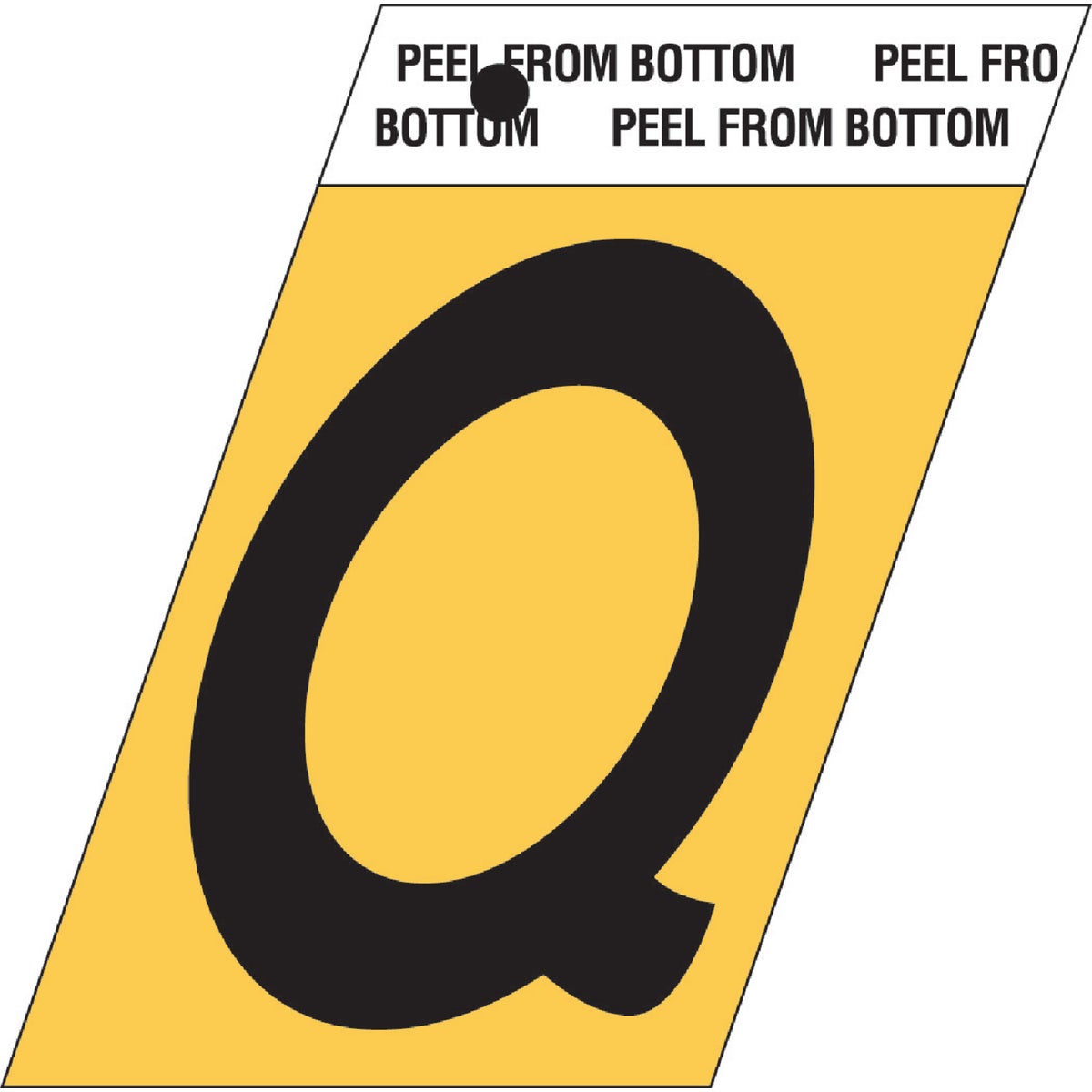 1-1/2"GOLD ALUM LETTER Q - GR-10/Q by Hy Ko Prods Co